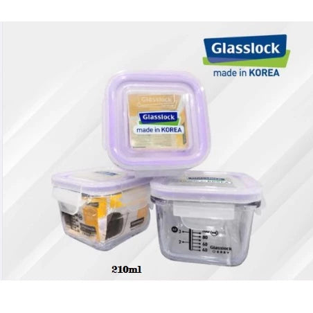 Glasslock Food Container With Measure (210Ml)