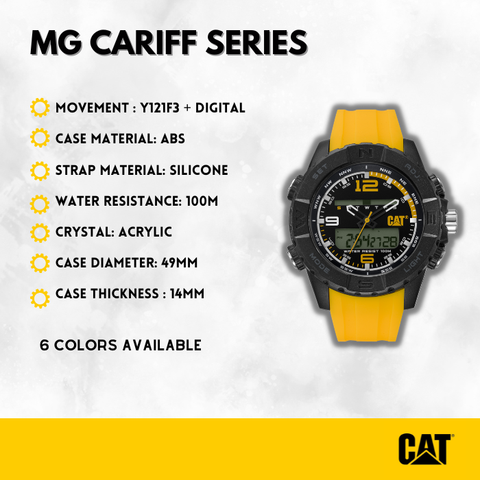 Caterpillar Analogue & Digital Watch Mg-164-27-137