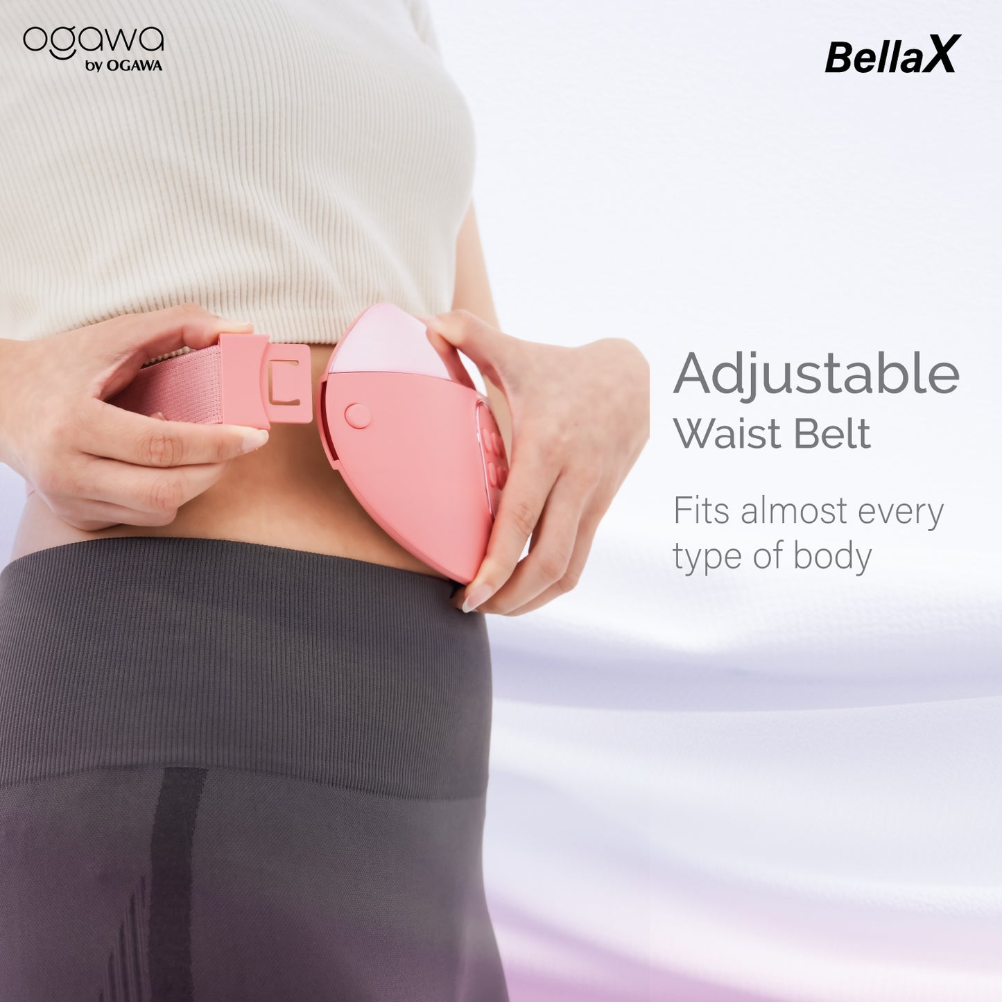 Bellax Slimming & Heating Belt with Vibration (OM 1130) – Rose White