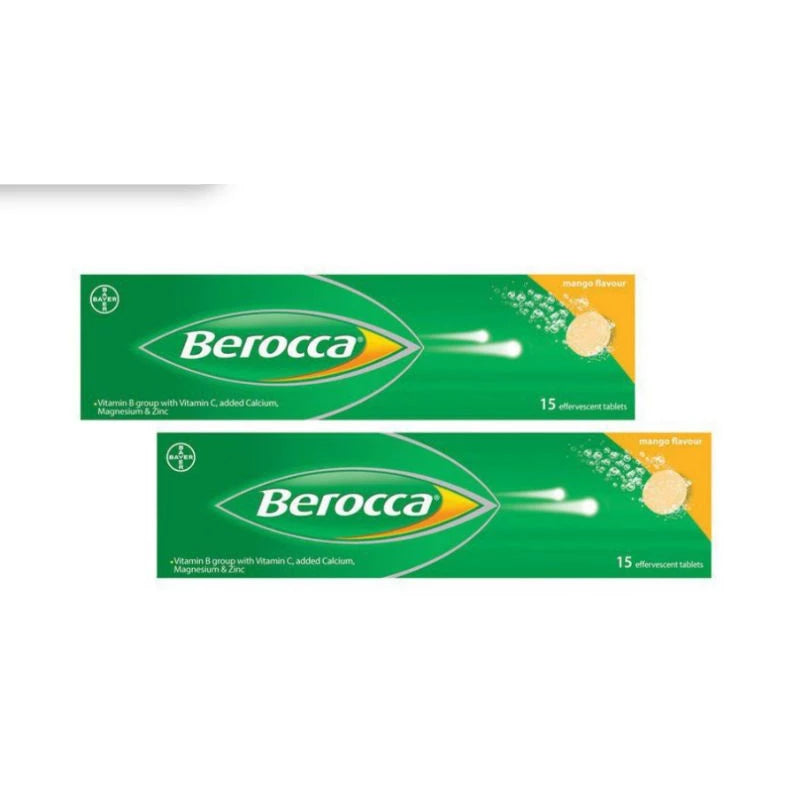 Berocca Effervescent Tablets 15s (Mango) x 2